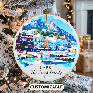 Ornamento capri personalizado, regalo italiano