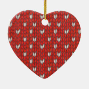 Ornamento cardíaco cerámico HEART KNIT