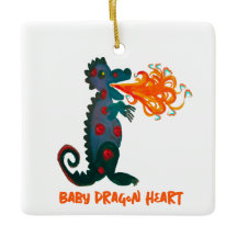 Ornamento cardíaco de Baby Dragon