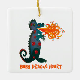 Ornamento cardíaco de Baby Dragon