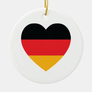 Ornamento cardíaco de bandera de Alemania