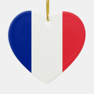 Ornamento cardíaco de bandera de Francia