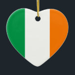 Ornamento cardíaco de bandera de Irlanda<br><div class="desc">Ornamento cardíaco con la bandera de Irlanda.</div>