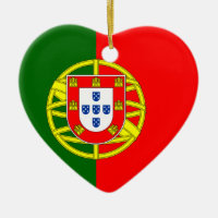Ornamento cardíaco de bandera de Portugal