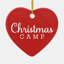 Ornamento cardíaco de campamento de navidades