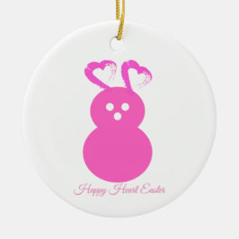 Ornamento cardíaco de conejo de Pascua