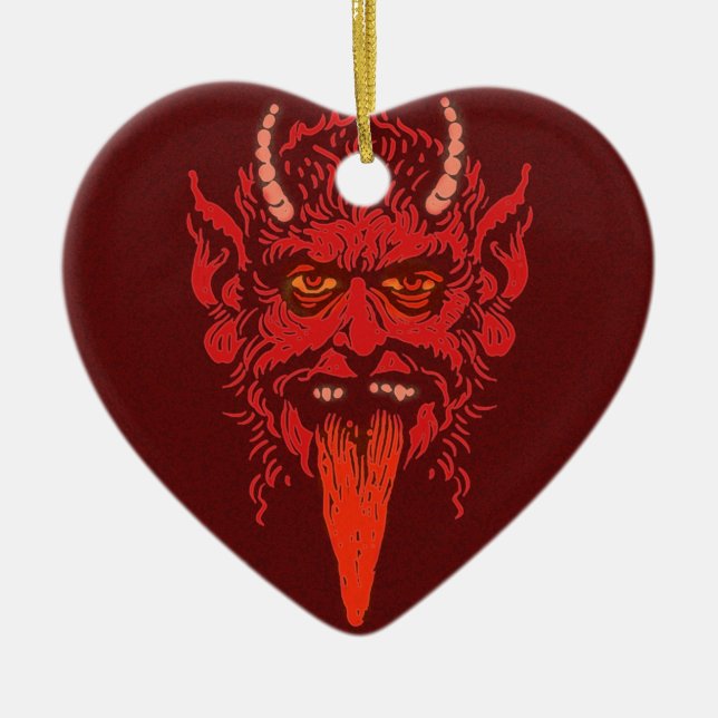 Ornamento cardíaco de Krampus (Frente)