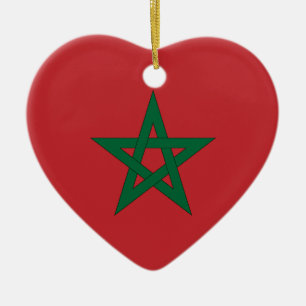Ornamento cardíaco de la bandera de Marruecos
