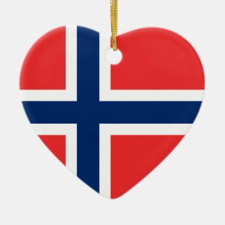 Ornamento cardíaco de la bandera de Noruega