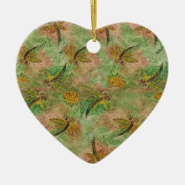 Ornamento cardíaco del algodón de la libélula