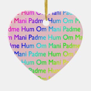 Ornamento cardíaco Om Mani Padme Hum