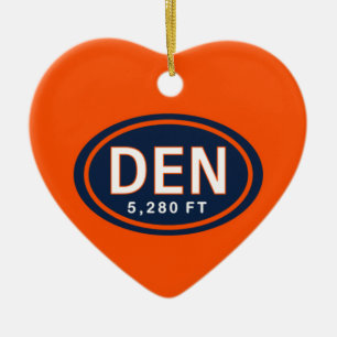 Ornamento cardíaco personalizado de Denver CO 5.28