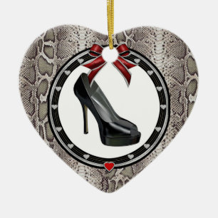 Ornamento cardíaco Piel de serpiente Personalizad
