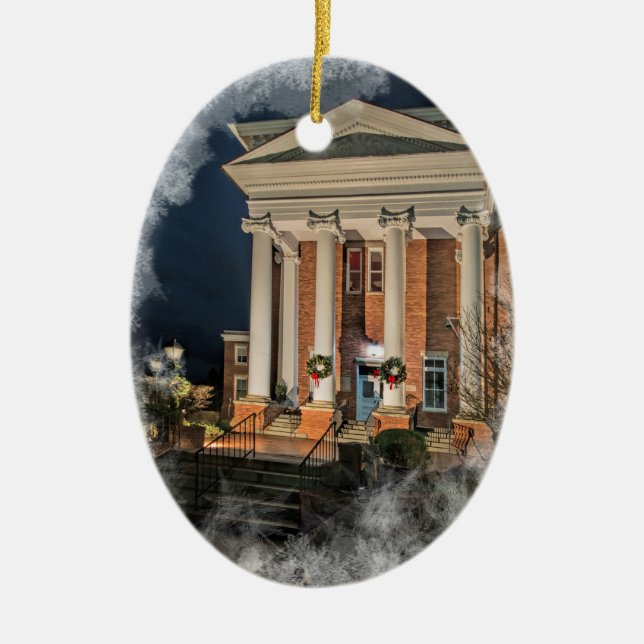 Ornamento Carnegie Hall Lewisburg, WV del navidad (Frente)