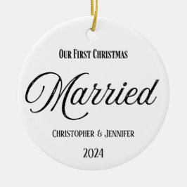 Ornamento casado de primera Navidad