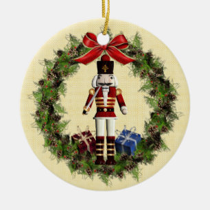 Ornamento castellano de Nutcracker Feliz Navidad