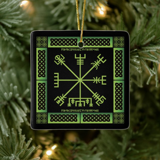 Ornamento Celta Vegvisir (Cuadrado) (Árbol)
