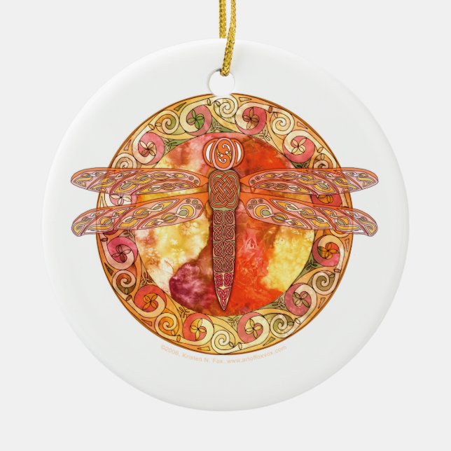 Ornamento céltico de la libélula (Frente)