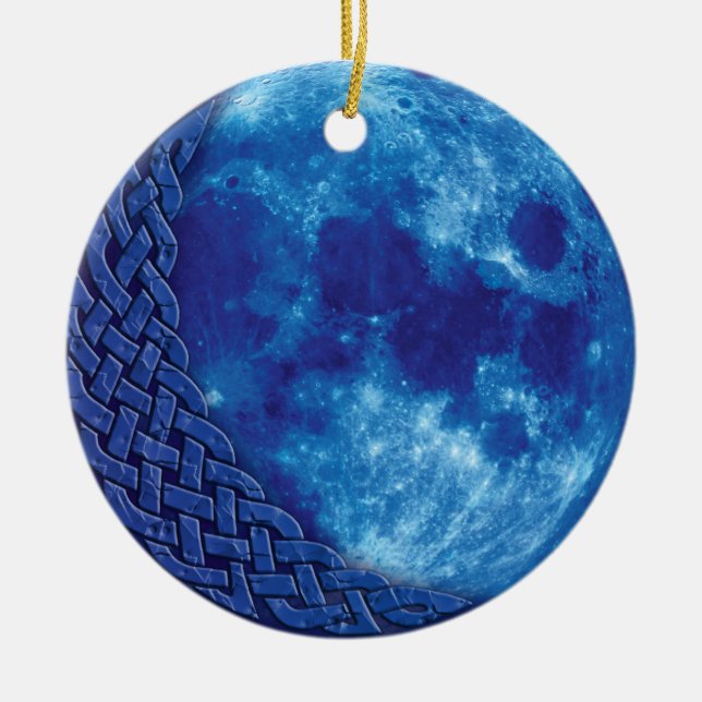 Ornamento céltico de la luna azul (Frente)