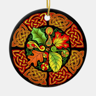 Ornamento céltico de las hojas de otoño