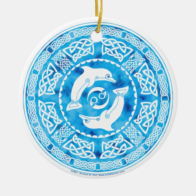 Ornamento céltico de los delfínes (Frente)