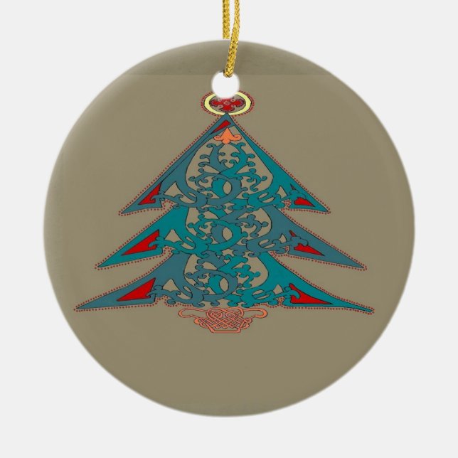 Ornamento céltico del árbol de navidad (Frente)