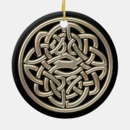 Ornamento céltico del nudo del oro negro y
