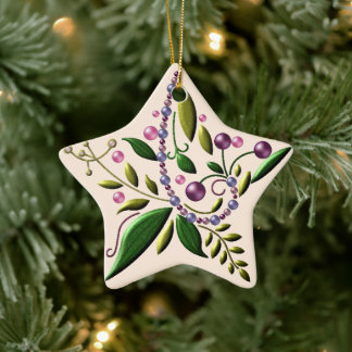 Ornamento - Cerámica - Estrella Toscana de Navidad