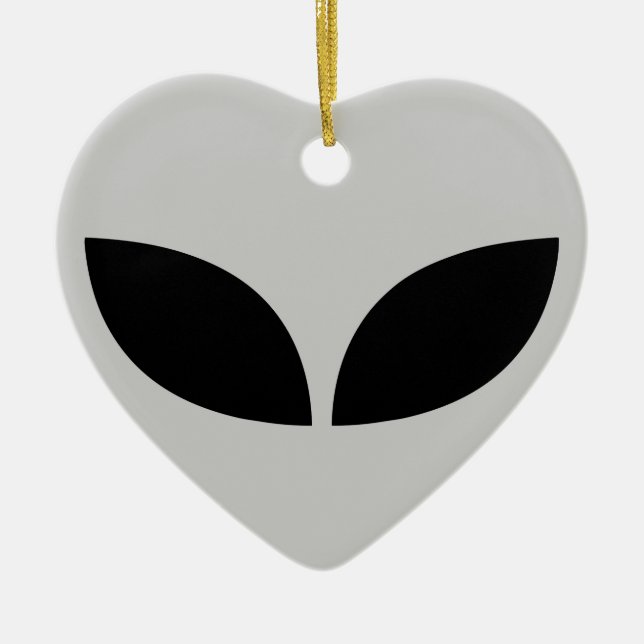 Ornamento cerámico Alien Love Heart (Frente)