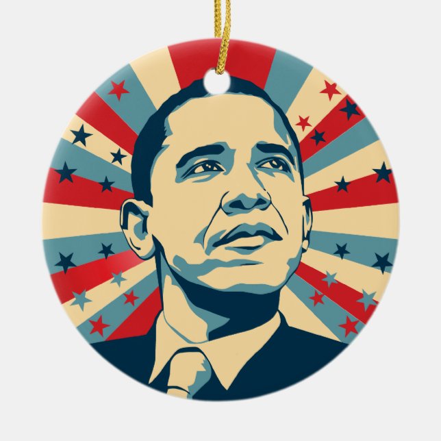 Ornamento cerámico Barack Obama (Frente)