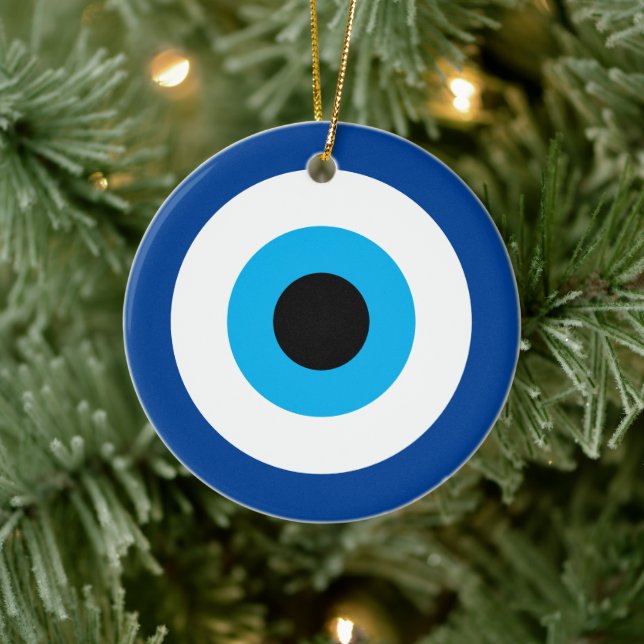 Ornamento cerámico Blue Mati Evil Eye (Árbol)