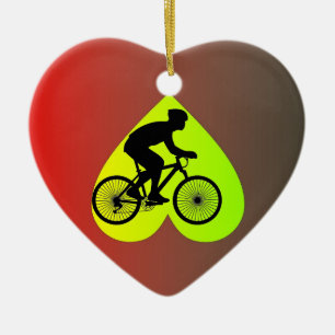 Ornamento cerámico ciclista