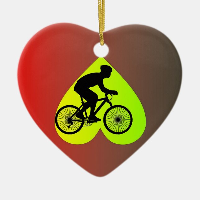 Ornamento cerámico ciclista (Frente)