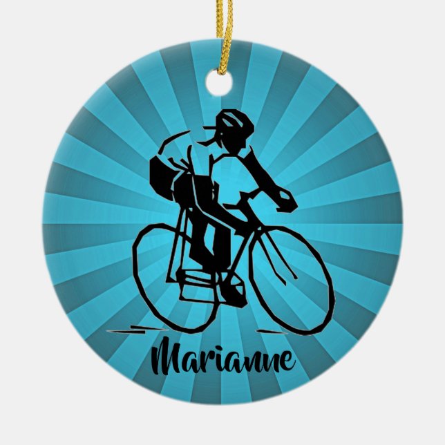 Ornamento cerámico ciclista (Frente)