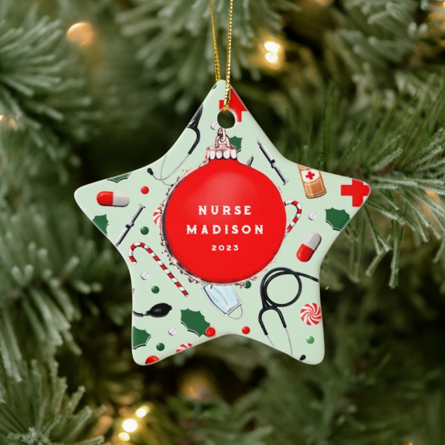 Ornamento cerámico colectivo de Navidades de enfer (Árbol)