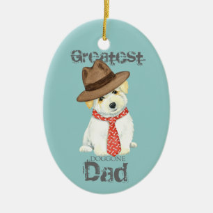 Ornamento cerámico Coton de Tulear Dad