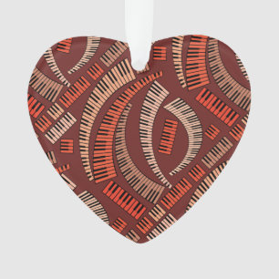 Ornamento cerámico curvado de llaves de piano