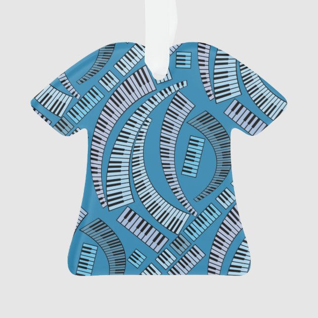 Ornamento cerámico curvado de llaves de piano (Anverso)