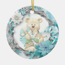 Ornamento cerámico Cute Teddy Bear
