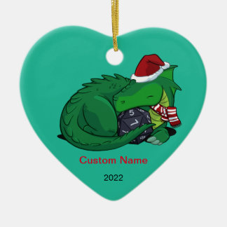 Ornamento cerámico D20 Green Dragon