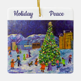 Ornamento cerámico de Alaskan