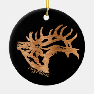 Ornamento cerámico de alce de toro