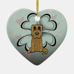 Ornamento cerámico de amor de pipa