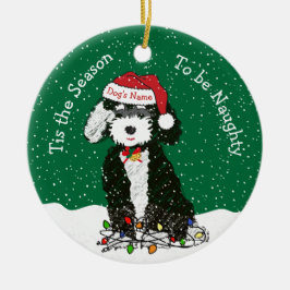 Ornamento cerámico de Bernedoodle