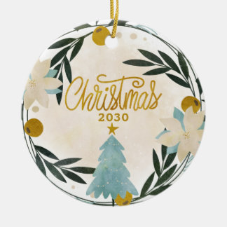Ornamento cerámico de cerámica de árbol de Navidad