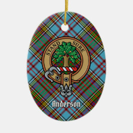 Ornamento cerámico de Clan Anderson Escudo