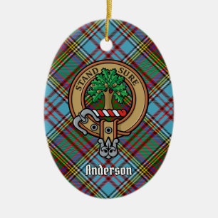 Ornamento cerámico de Clan Anderson Escudo