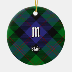 Ornamento cerámico de Clan Blair Tartan