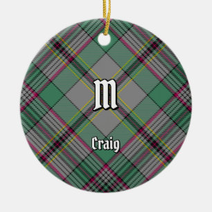 Ornamento cerámico de Clan Craig Tartan