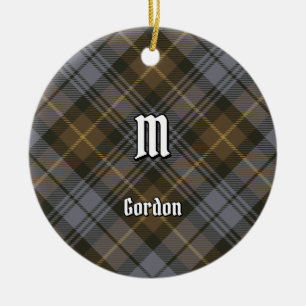 Ornamento cerámico de Clan Gordon Weathered Tartán